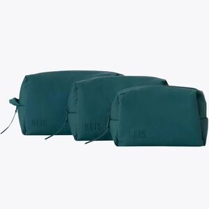 BEIS Air Teal Cosmetic Pouch Set